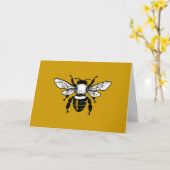 Apis Mellifera Honeybee Grußkarte Karte (Gelbe Blume)