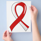 Aplastic Anemia Red White Ribbon 3 Flyer (Hand)