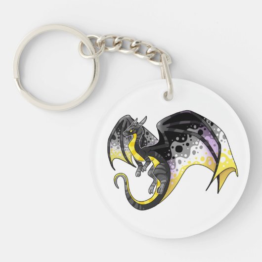 Aplatonic Pride Dragon Schlüsselanhänger (Vorderseite)