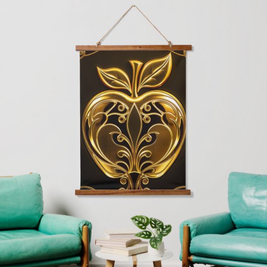 Aplle´1 Wandteppich Mit Holzrahmen (Wohnzimmer)