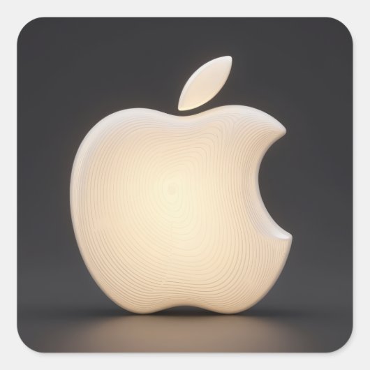 Aplle´6 Quadratischer Aufkleber (Vorderseite)