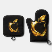 Aplle Ofenhandschuh & Topflappen-Set (Vorderseite)