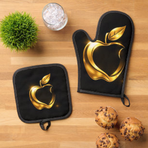 Aplle Ofenhandschuh & Topflappen-Set