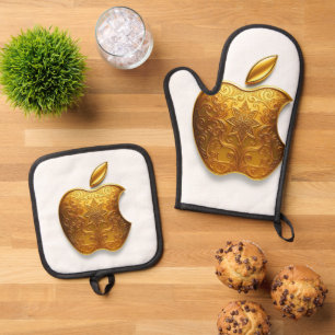 Aplle Ofenhandschuh & Topflappen-Set