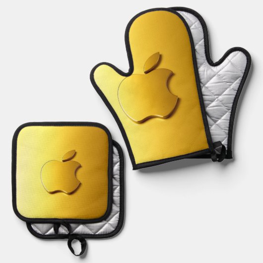 Aplle Ofenhandschuh & Topflappen-Set (Vorderseite/Rückseite)