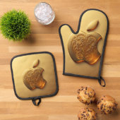 Aplle Ofenhandschuh & Topflappen-Set (Oben Unten)