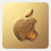 Aplle Quadratischer Aufkleber (Vorderseite)