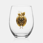 Aplle Weinglas Ohne Stiel (Rückseite)