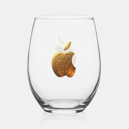 Aplle Weinglas Ohne Stiel (Vorderseite)