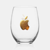 Aplle Weinglas Ohne Stiel (Rückseite)