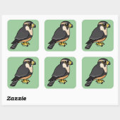 Aplomado Falcon Quadratischer Aufkleber (Blatt)