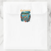 Apo-Insel Quadratischer Aufkleber (Tasche)
