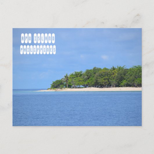 Apo Island in Mindoro Philippinen Postkarte (Vorderseite)