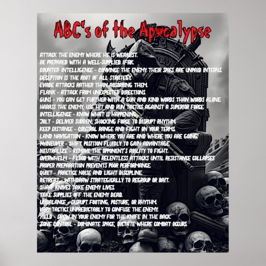 Apocalypse ABC's Poster (Vorne)