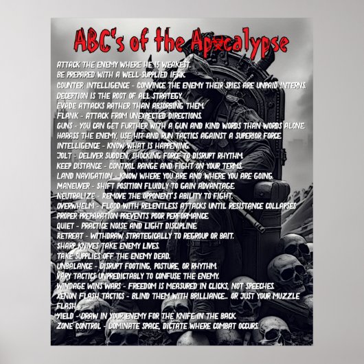 Apocalypse ABC's Poster (Vorne)