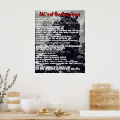 Apokalypse ABC's Poster (Küche)