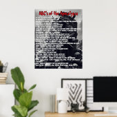 Apokalypse ABC's Poster (Heimbüro)