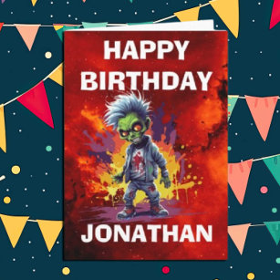 Apokalypse Birthday Zombie Boy Karte