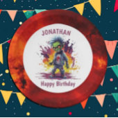 Apokalypse Birthday Zombie Boy Pappteller