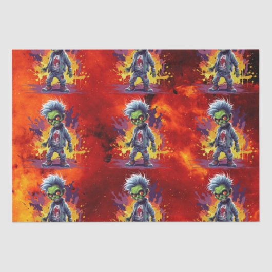 Apokalypse Birthday Zombie Boy Seidenpapier (Vorderseite)