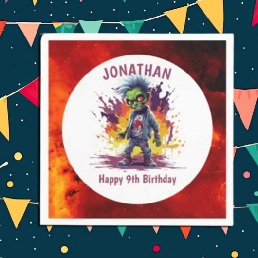 Apokalypse Birthday Zombie Boy Serviette