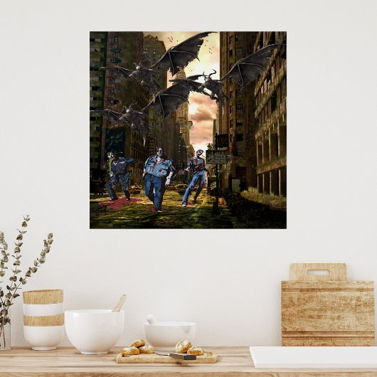 Apokalypse: Future World End Large Poster (Küche)