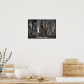 Apokalypse heute Abend brennende Stadt Poster (Küche)