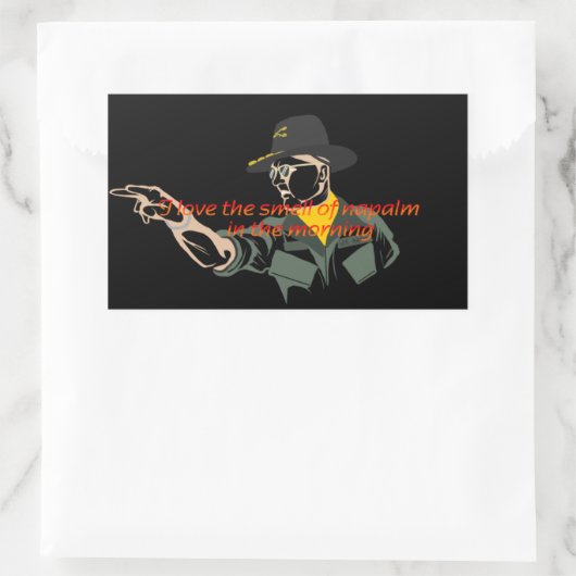 Apokalypse jetzt napalm Anführungsaufkleber Rechteckiger Aufkleber (Tasche)