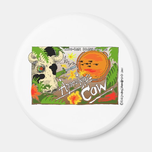 Apokalypse Kuh Funny spendet T-Shirts Karten etc. Magnet (Vorne)