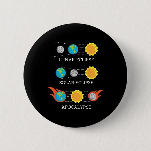 Apokalypse Lunar Solar Eclipse Space Button (Vorderseite)