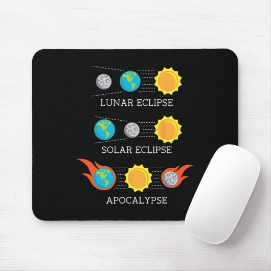 Apokalypse Lunar Solar Eclipse Space Mousepad (Mit Mouse)