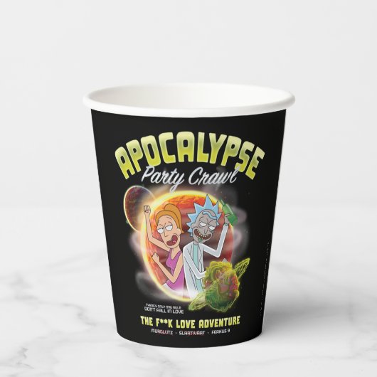Apokalypse Party Crawl Pappbecher (Rückseite)