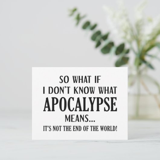 Apokalypse Postkarte (Stehend Vorderseite)