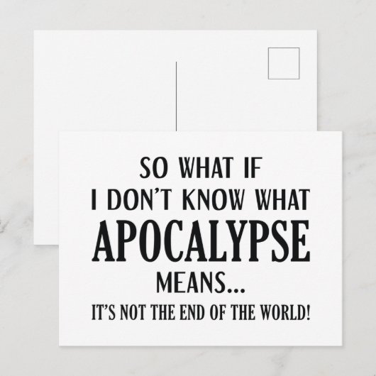 Apokalypse Postkarte (Vorne/Hinten)