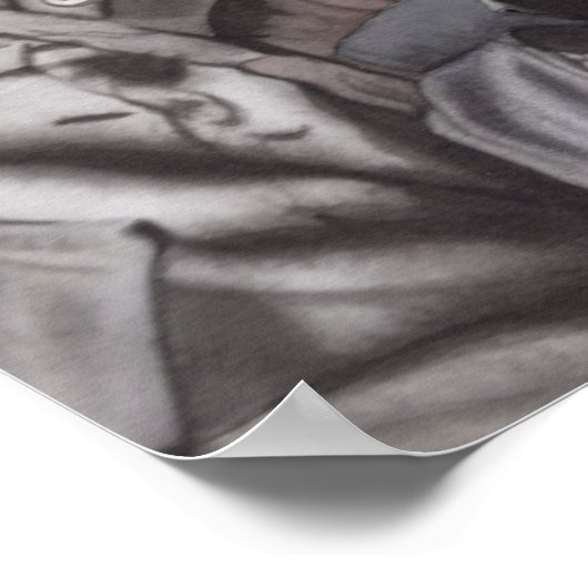 Apokalypse Prepper in Gasmaske Art Piece Poster (Ecke)