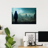 Apokalypse verliert Zivilisation Zukunft dystopisc Poster (Heimbüro)