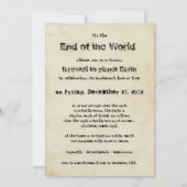 Apokalypse World Ending Mayan Prophezeiung Einladung (Rückseite)