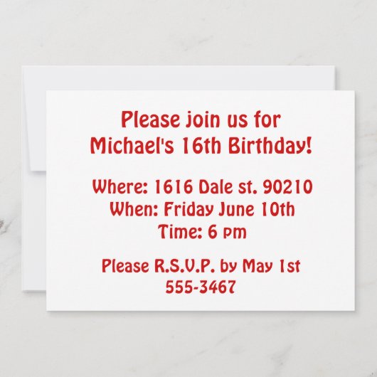 Apokalypse Zombie Einladung (Rückseite)