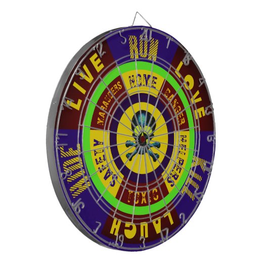 Apokalypse-Zone - Live-Laugh-Liebe-Run Todesverbor Dartscheibe (Vorderseite Links)