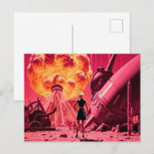 apokalyptische blonde Frau Postkarte (Vorne/Hinten)