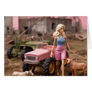 apokalyptische Blondoll im Land