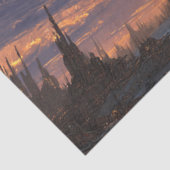 Apokalyptische Landschaft Burg Seidenpapier (Ausschnitt)