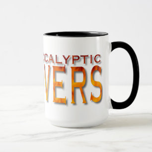 Apokalyptische Liebhaber - feuern Sie Logo/weiße Tasse