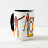 Apokalyptische Liebhaber - feuern Sie Logo/weiße Tasse (Vorderseite Links)