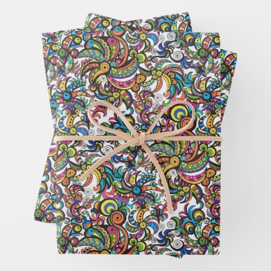 Apokalyptische Papageien Geschenkpapier Set (Beispiel)