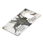 Apokalyptische Platten Edelstahl-Flaschenöffner Geldbeutel Flaschenöffner (Vorderseite Schrägansicht)