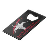 Apokalyptische Platten Edelstahl-Flaschenöffner Geldbeutel Flaschenöffner (Rückseite Schrägansicht)