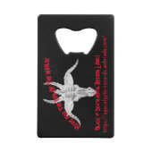 Apokalyptische Platten Edelstahl-Flaschenöffner Geldbeutel Flaschenöffner (Rückseite)