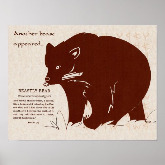 Apokalyptische Tiere: Bärenposter Poster (Vorne)