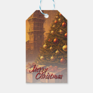 Apokalyptische Weihnachtsmotif, mit Geschenken Geschenkanhänger